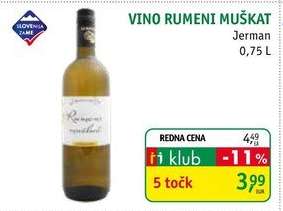 Vino Rumeni Muškat Jerman 0,75 L