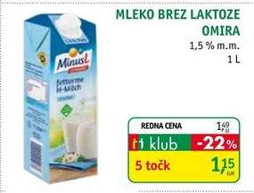 MLEKO BREZ LAKTOZE OMIRA