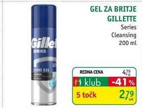 Gel za britje Gillette Series Cleansing 200 ml