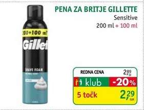 Pena za britje Gillette Sensitive