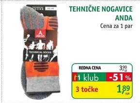 TEHNIČNE NOGAVICE ANDA