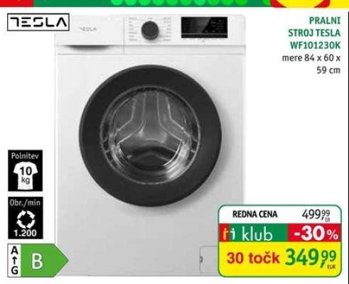 PRALNI STROJ TESLA WF101230K