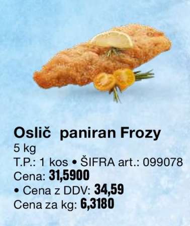 Oslič paniran Frozy