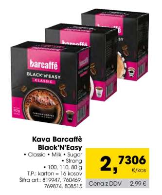 Kava Barcaffé Black ‘n’ Easy