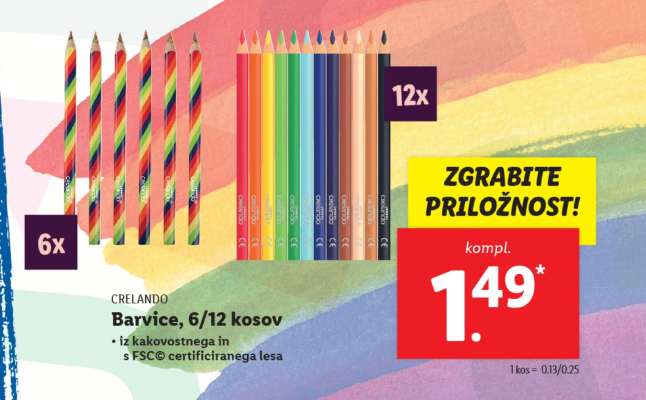 CRELANDO Barvice, 6/12 kosov