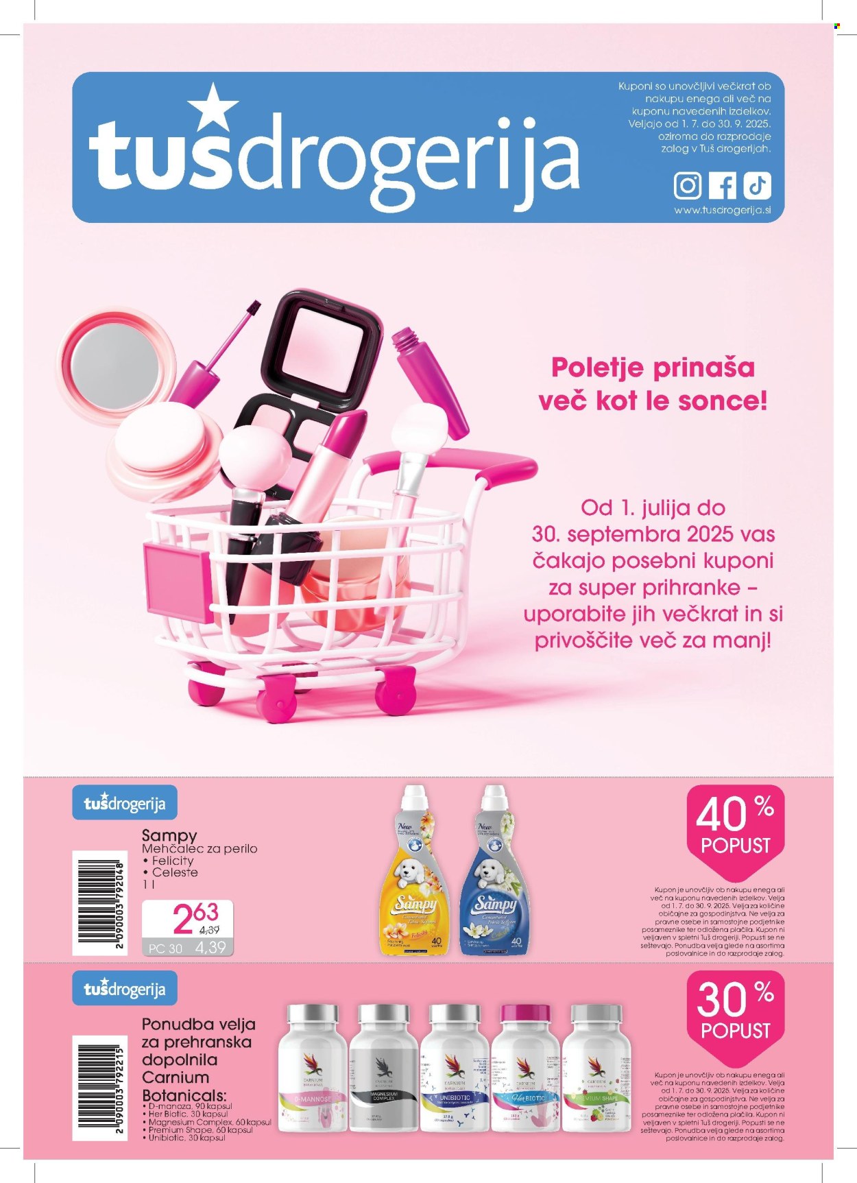 Tuš Drogeria katalog - 01.07.2025 - 30.09.2025. Stran 1