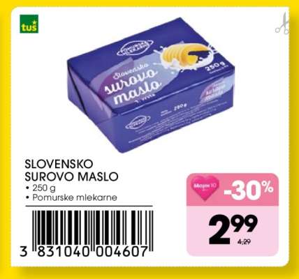 SLOVENSKO SUROVO MASLO