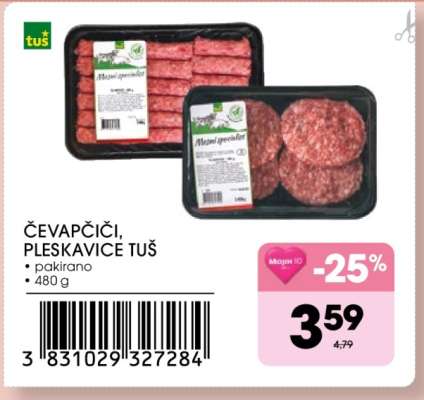 Čevapčiči, Pleskavice Tuš
