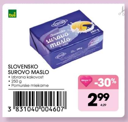 SLOVENSKO SUROVO MASLO