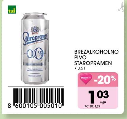 Brezalkoholno pivo Staropramen