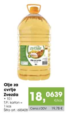 Olje za cvrtje Zvezda