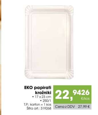 EKO papirnati krožniki