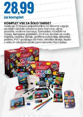 KOMPLET VSE ZA ŠOLO TARGET