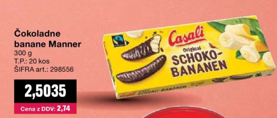 Čokoladne banane Manner
