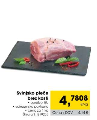 Svinjsko pleče brez kosti