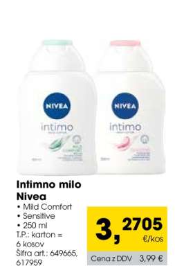 Intimno milo Nivea