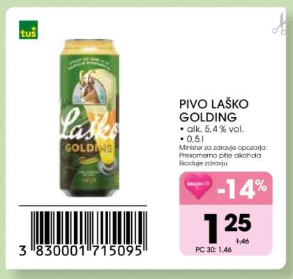 Pivo Laško Golding