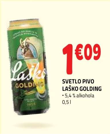 SVETLO PIVO LAŠKO GOLDING