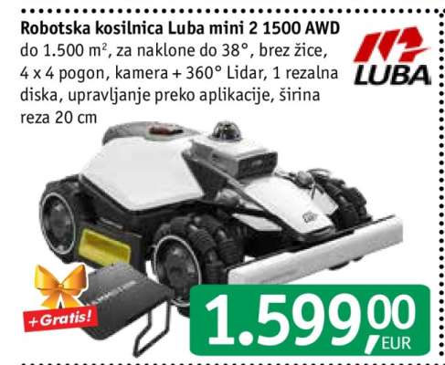 Robotska kosilnica Luba mini 2 1500 AWD