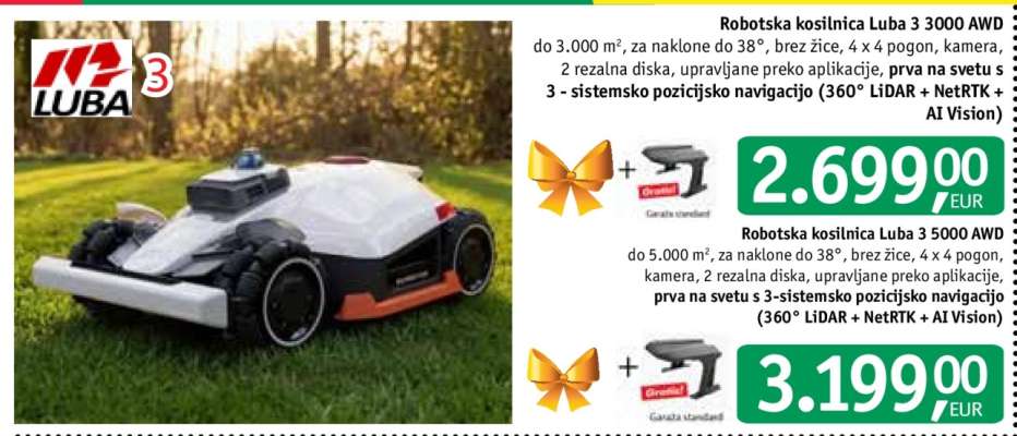 Robotaska kosilnica Luba 3 3000 AWD