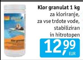 Klor granulat 1 kg