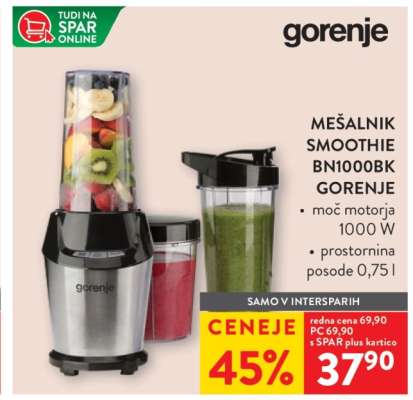 Mešalnik Smoothie BN1000BK Gorenje
