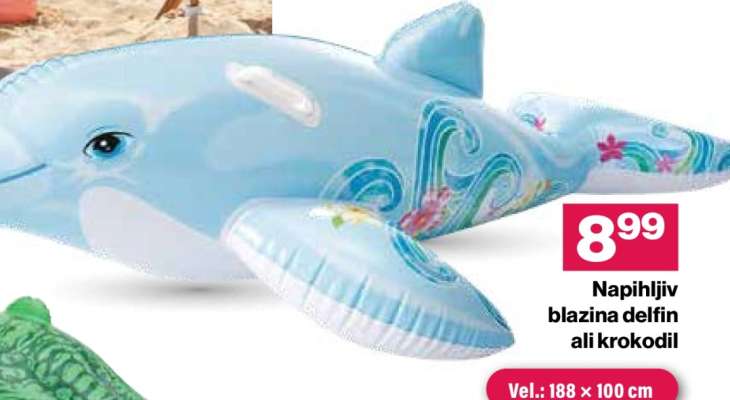 Napihljiv blazina delfin ali krokodil