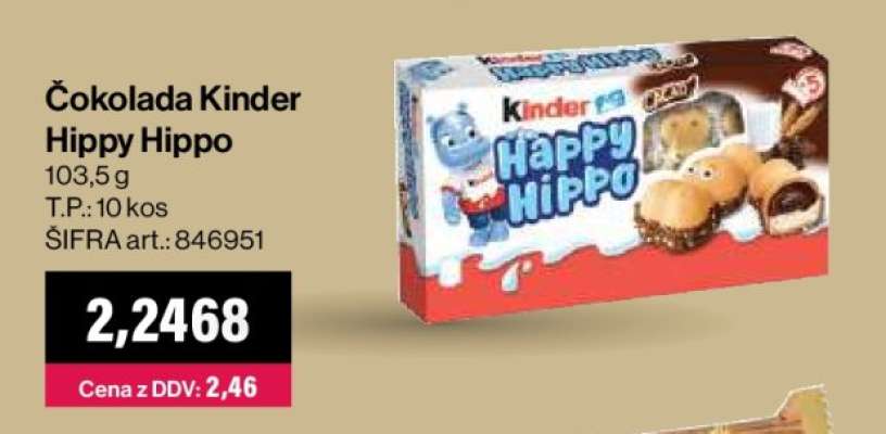 Čokolada Kinder Hippy Hippo
