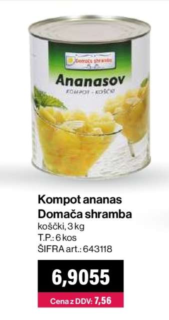 Kompot ananas Domača shramba