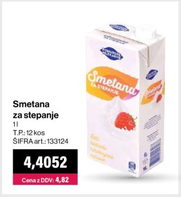 SMETANA ZA STEPANJE