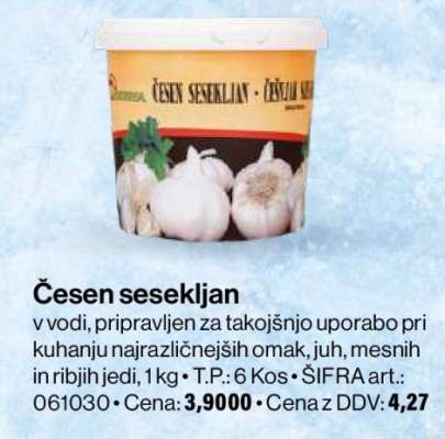 Česen sesekljan