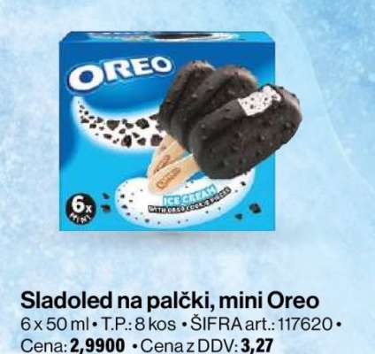 Sladoled na palčki, mini Oreo