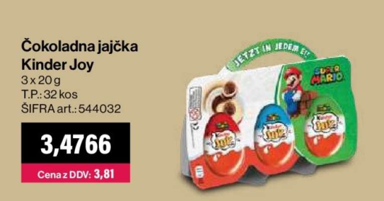 Čokoladna jajčka Kinder Joy