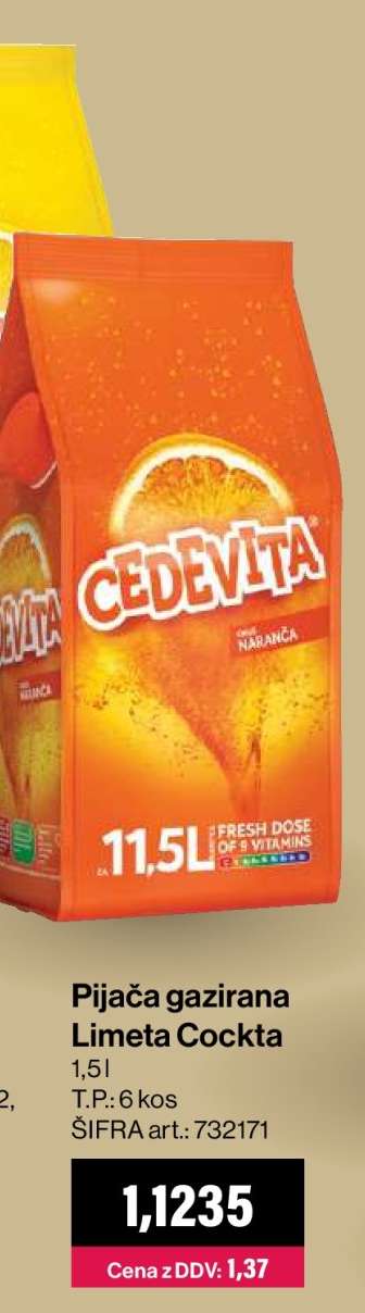 Pijača gazirana Limeta Cockta