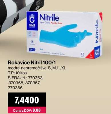 Rokavice Nitril 100/1