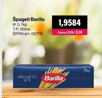 ŠPAGETI BARILLA