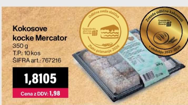 Kokosove kocke Mercator