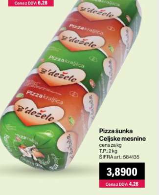 Pizza šunka Celjske mesnine