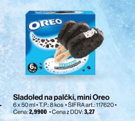 Sladoled na palčki, mini Oreo