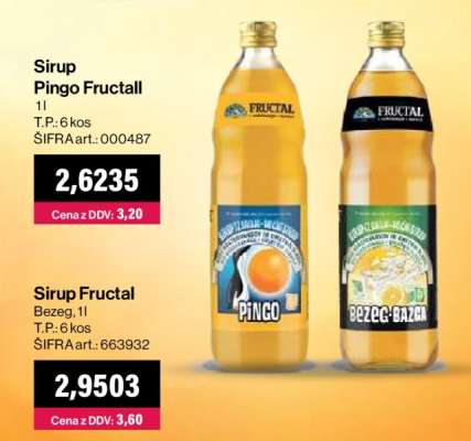 Sirup Pingo Fructall