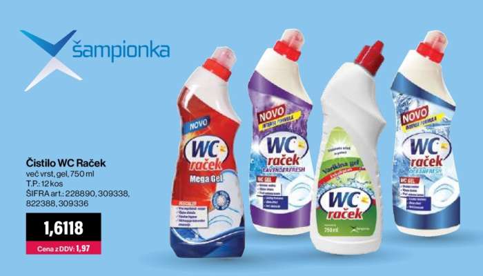 Čistilo WC Raček
