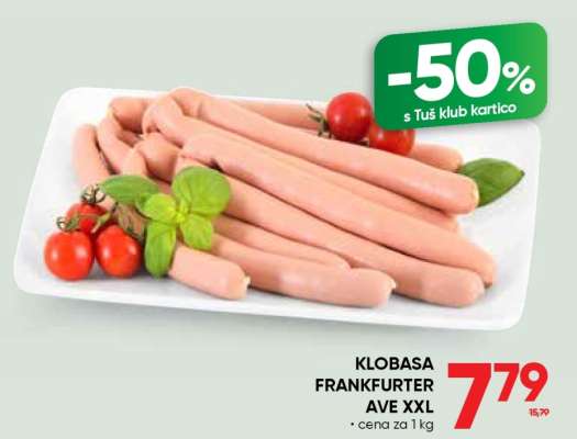 KLOBASA FRANKFURTER AVE XXL