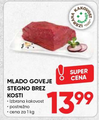 Mlado goveje stegno brez kosti