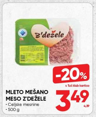Mleto mešano meso Z'dežele