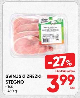 Svinjski zrezki stegno