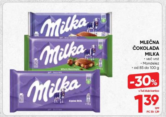 MLEČNA ČOKOLADA MILKA