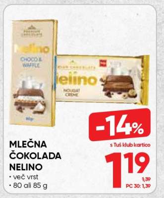 MLEČNA ČOKOLADA NELINO