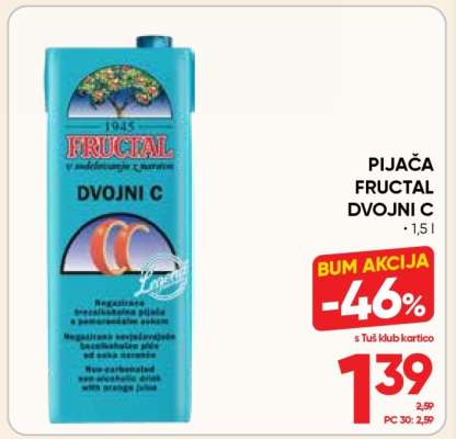 Pijača Fructal Dvojni C