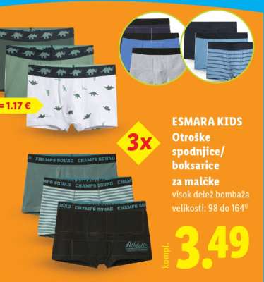 ESMARA KIDS Otroške spodnjice/boksarice za malčke