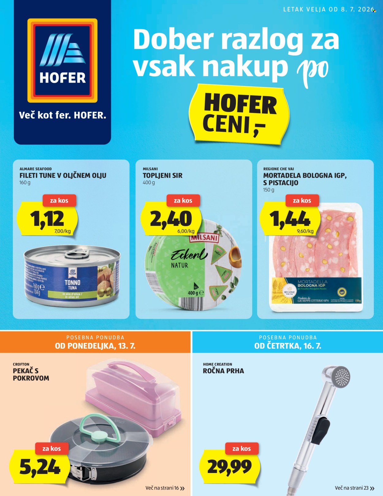Hofer katalog - 08.07.2026 - 16.07.2026. Stran 1